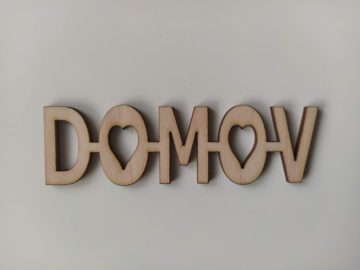 Nápis Domov