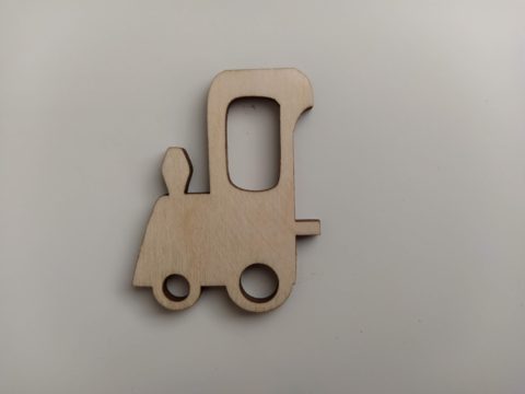 Drevený výrez 5 cm – Rušeň
