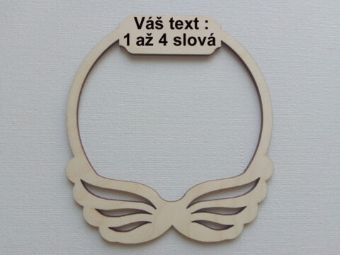 anjelské krídlo s textom