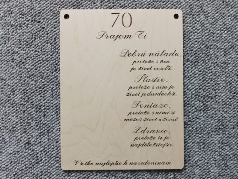 Veľká drevená tabuľka 20cm x 26cm