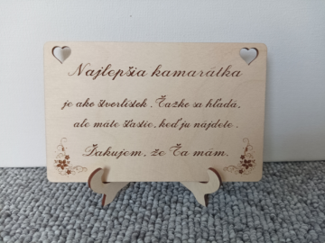drevená tabuľka