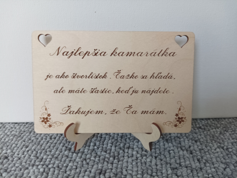 drevená tabuľka