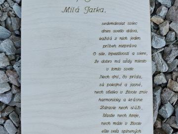 drevená tabuľka